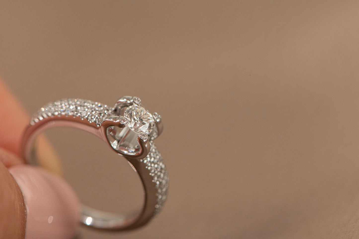 DIAMOND RING WITH HEART (Solid Gold)